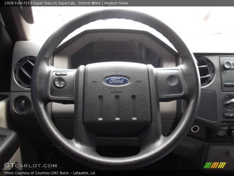 Oxford White / Medium Stone 2008 Ford F250 Super Duty XL SuperCab