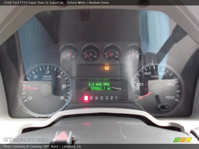 Oxford White / Medium Stone 2008 Ford F250 Super Duty XL SuperCab