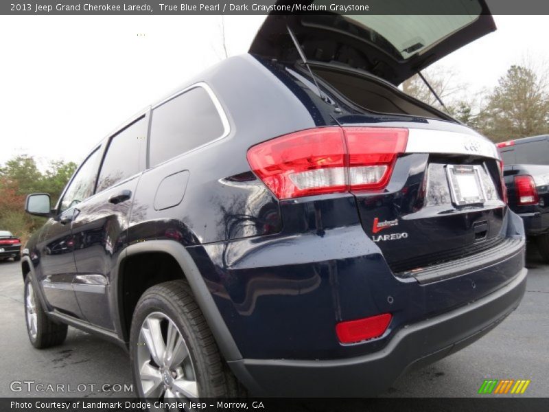 True Blue Pearl / Dark Graystone/Medium Graystone 2013 Jeep Grand Cherokee Laredo