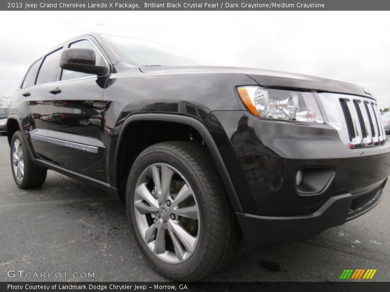 Brilliant Black Crystal Pearl / Dark Graystone/Medium Graystone 2013 Jeep Grand Cherokee Laredo X Package