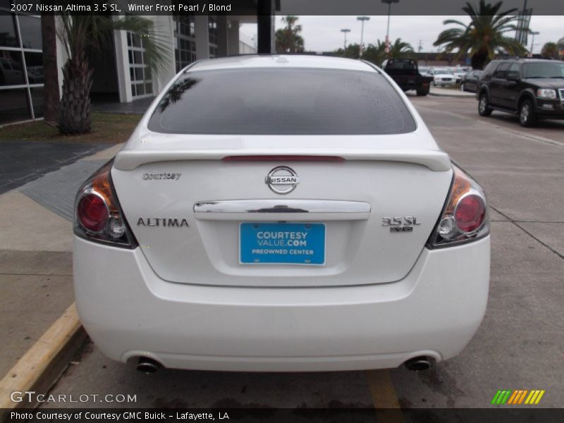 Winter Frost Pearl / Blond 2007 Nissan Altima 3.5 SL