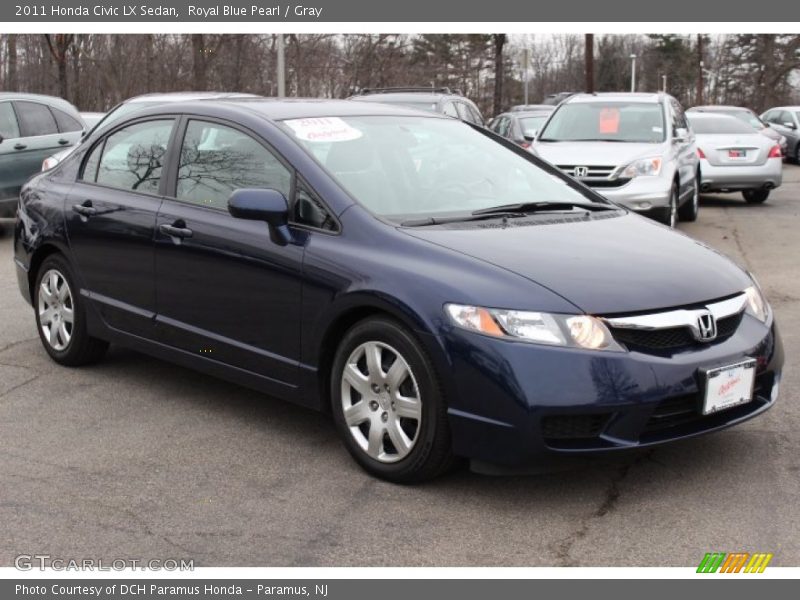 Royal Blue Pearl / Gray 2011 Honda Civic LX Sedan