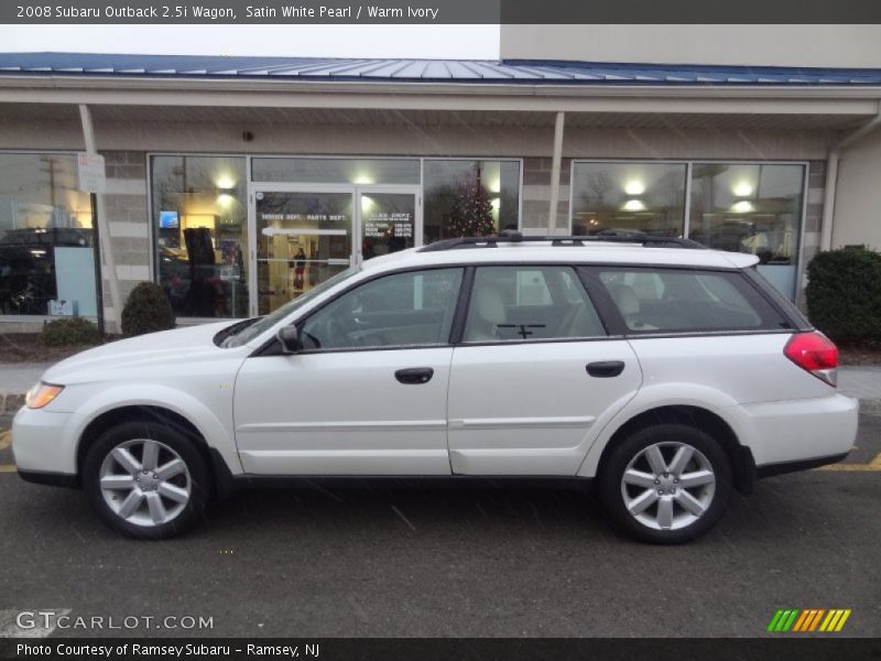 Satin White Pearl / Warm Ivory 2008 Subaru Outback 2.5i Wagon