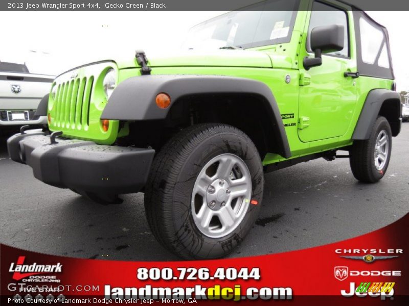 Gecko Green / Black 2013 Jeep Wrangler Sport 4x4