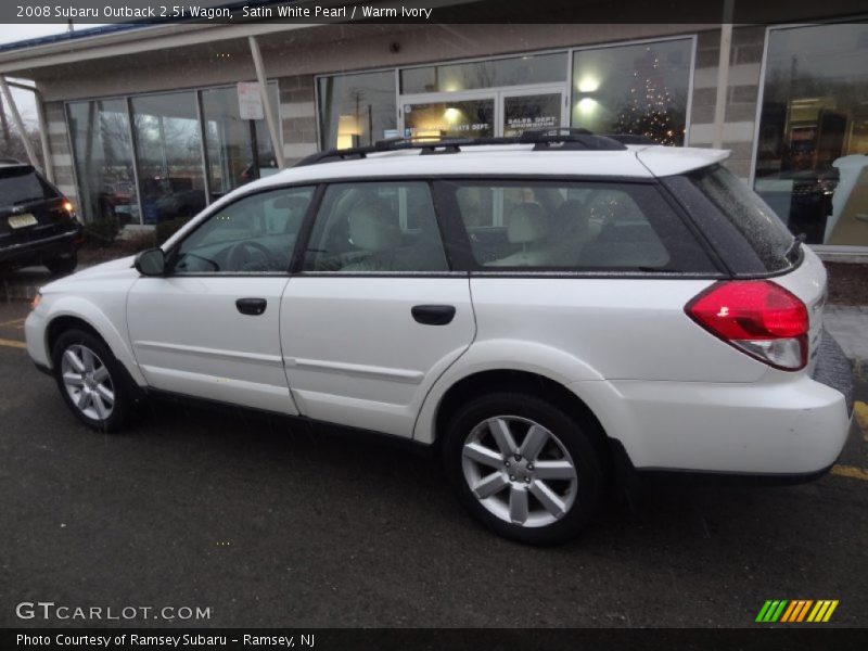 Satin White Pearl / Warm Ivory 2008 Subaru Outback 2.5i Wagon