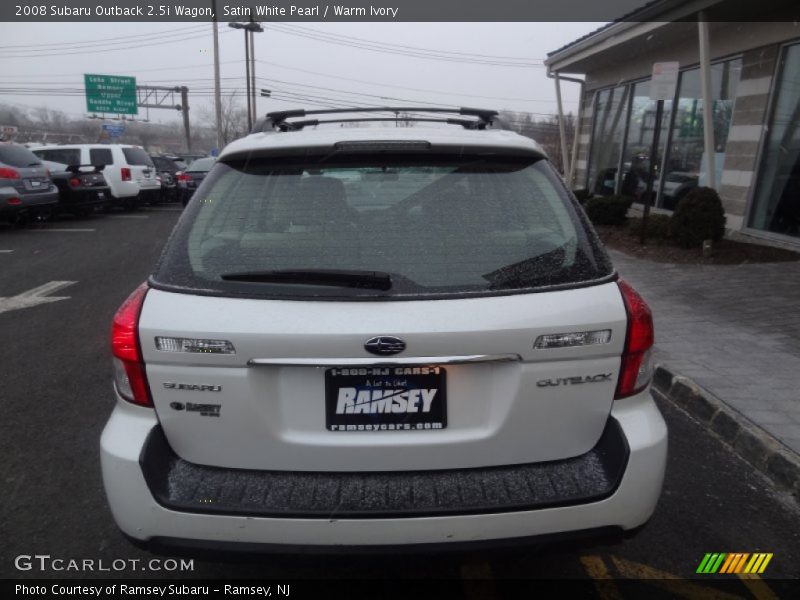 Satin White Pearl / Warm Ivory 2008 Subaru Outback 2.5i Wagon