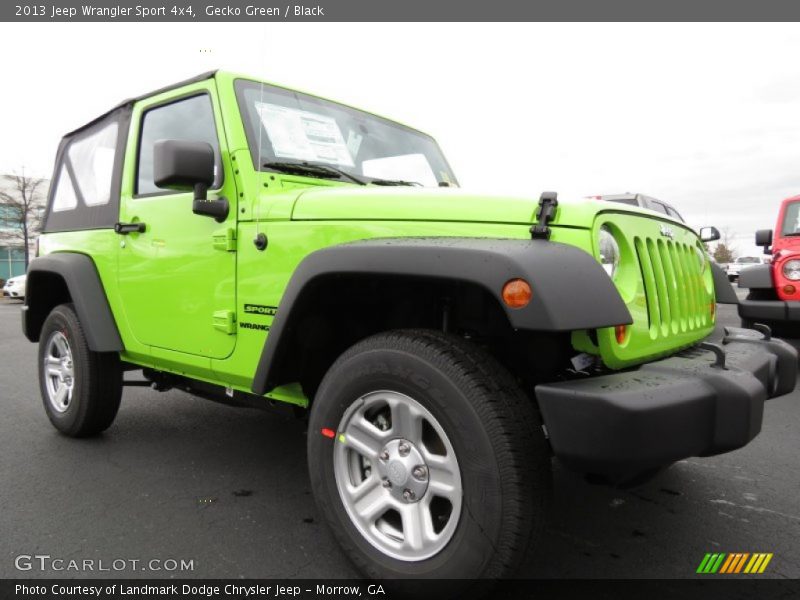 Gecko Green / Black 2013 Jeep Wrangler Sport 4x4