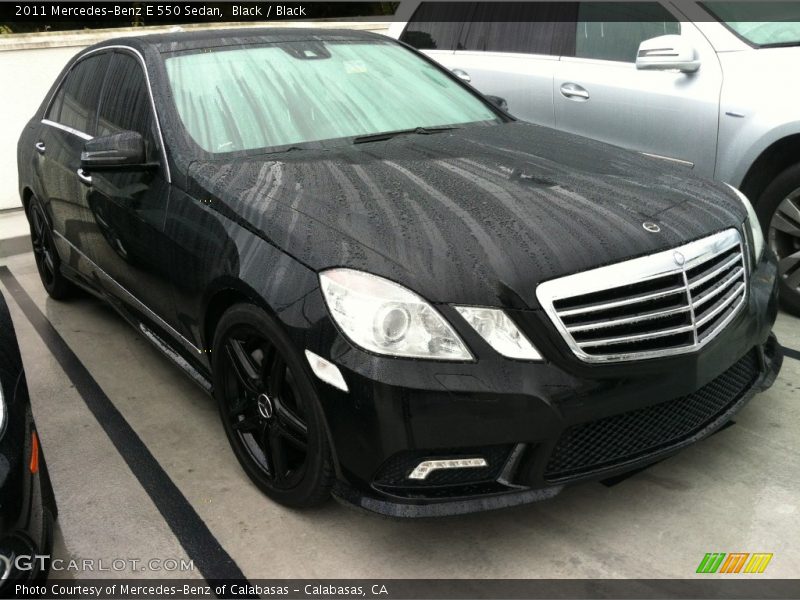 Black / Black 2011 Mercedes-Benz E 550 Sedan