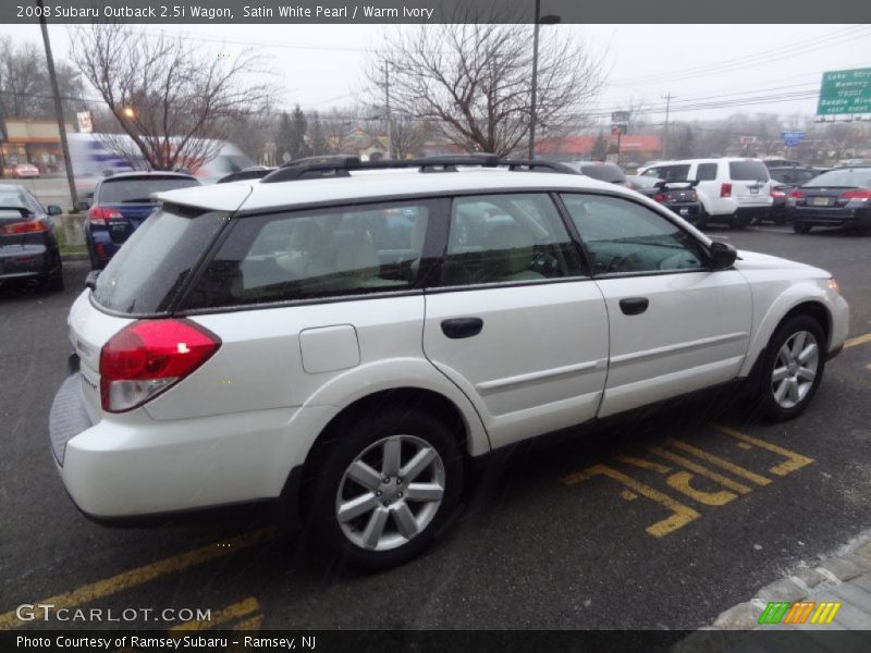 Satin White Pearl / Warm Ivory 2008 Subaru Outback 2.5i Wagon