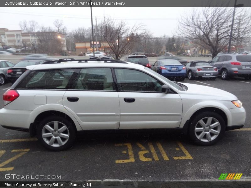 Satin White Pearl / Warm Ivory 2008 Subaru Outback 2.5i Wagon