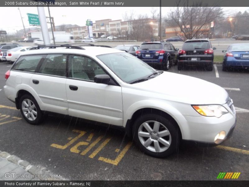Satin White Pearl / Warm Ivory 2008 Subaru Outback 2.5i Wagon