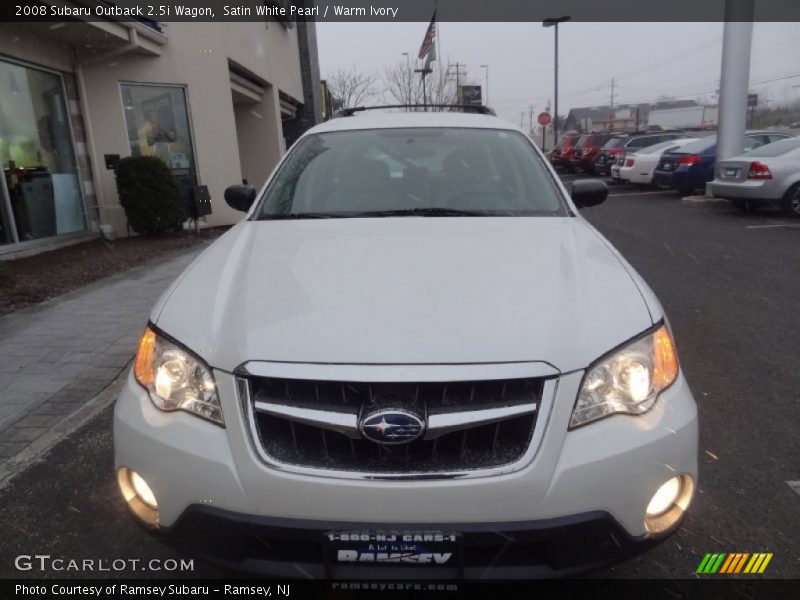 Satin White Pearl / Warm Ivory 2008 Subaru Outback 2.5i Wagon