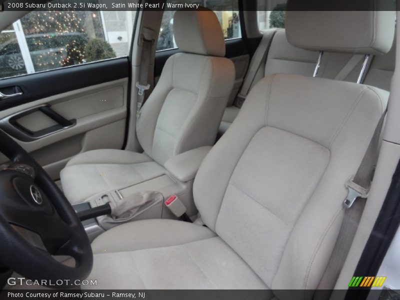 Satin White Pearl / Warm Ivory 2008 Subaru Outback 2.5i Wagon