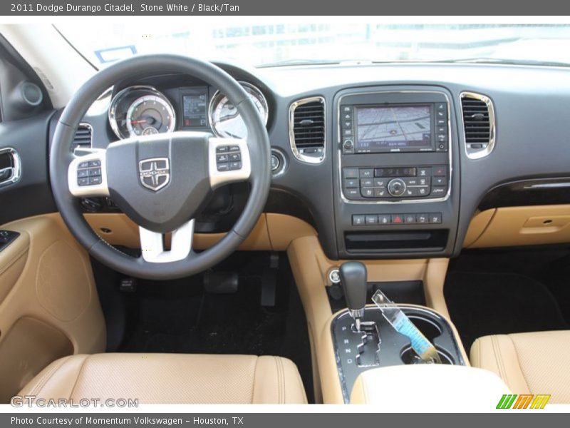 Stone White / Black/Tan 2011 Dodge Durango Citadel