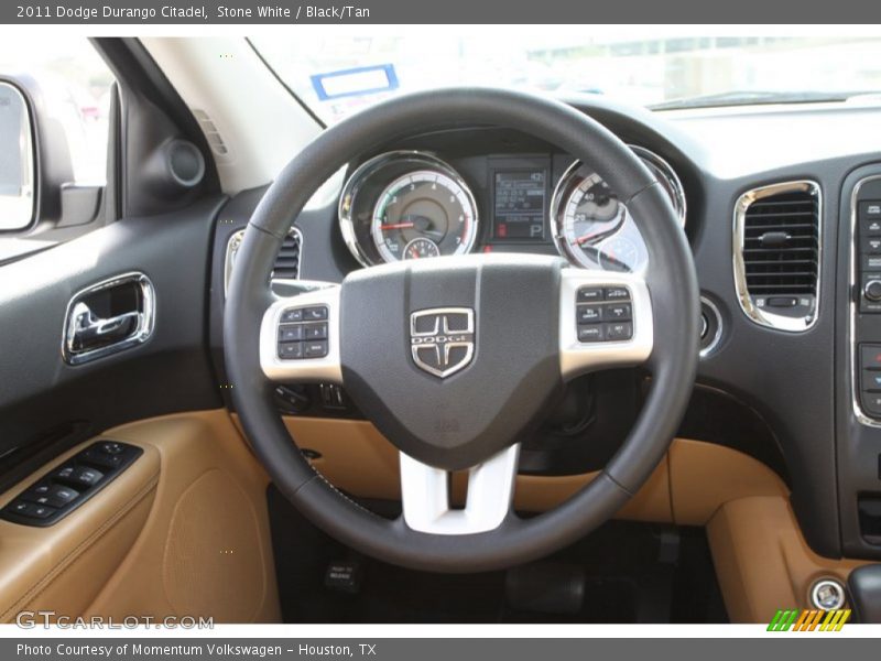Stone White / Black/Tan 2011 Dodge Durango Citadel