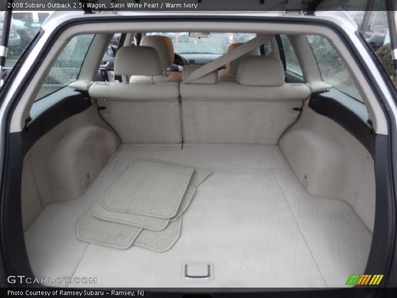 Satin White Pearl / Warm Ivory 2008 Subaru Outback 2.5i Wagon
