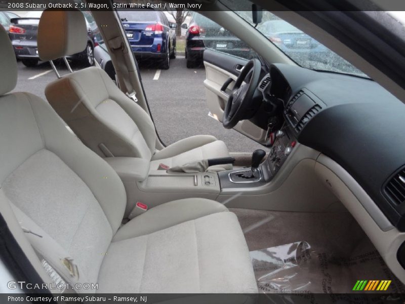 Satin White Pearl / Warm Ivory 2008 Subaru Outback 2.5i Wagon