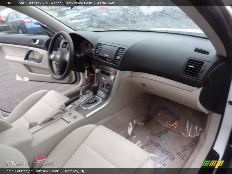 Satin White Pearl / Warm Ivory 2008 Subaru Outback 2.5i Wagon