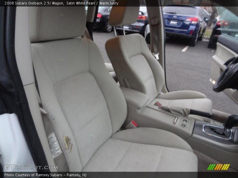 Satin White Pearl / Warm Ivory 2008 Subaru Outback 2.5i Wagon