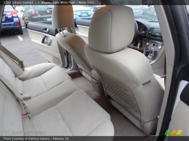 Satin White Pearl / Warm Ivory 2008 Subaru Outback 2.5i Wagon