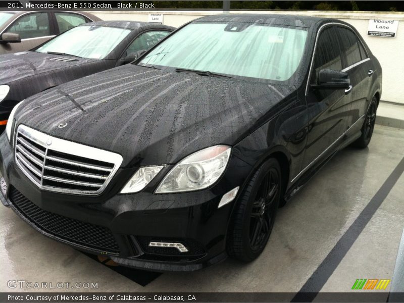 Black / Black 2011 Mercedes-Benz E 550 Sedan
