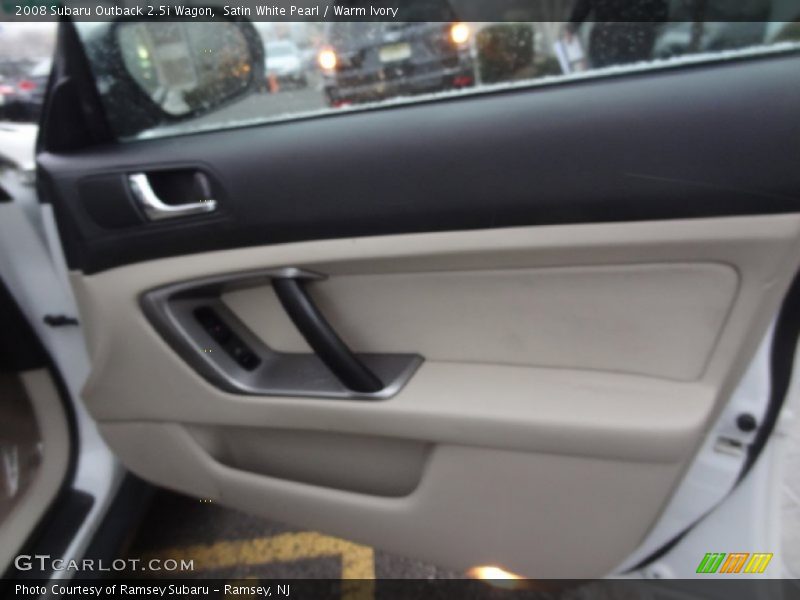 Satin White Pearl / Warm Ivory 2008 Subaru Outback 2.5i Wagon