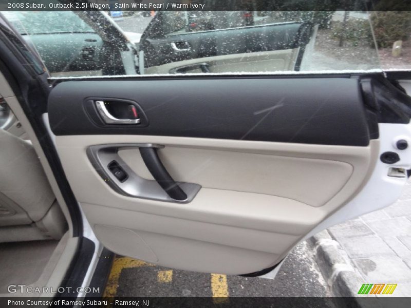 Satin White Pearl / Warm Ivory 2008 Subaru Outback 2.5i Wagon