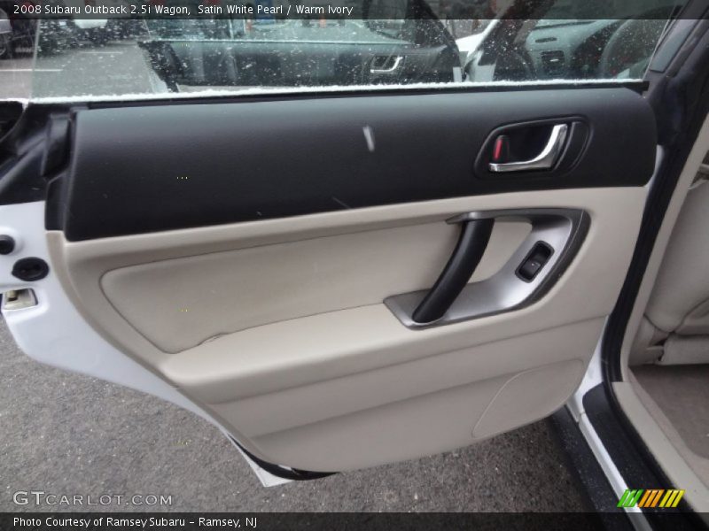 Satin White Pearl / Warm Ivory 2008 Subaru Outback 2.5i Wagon