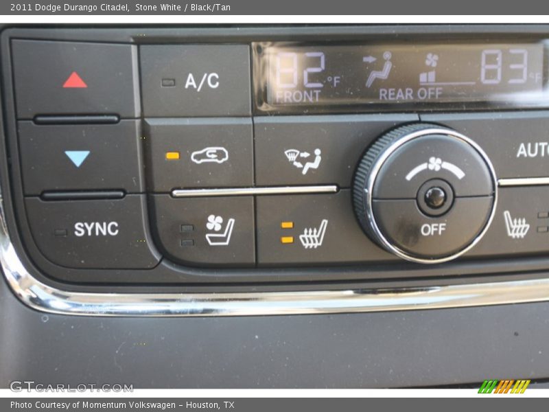 Stone White / Black/Tan 2011 Dodge Durango Citadel