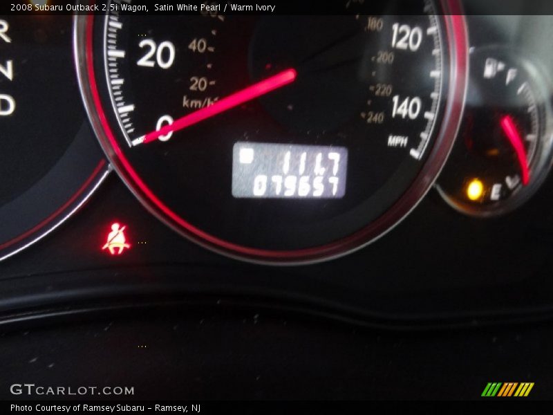 Satin White Pearl / Warm Ivory 2008 Subaru Outback 2.5i Wagon