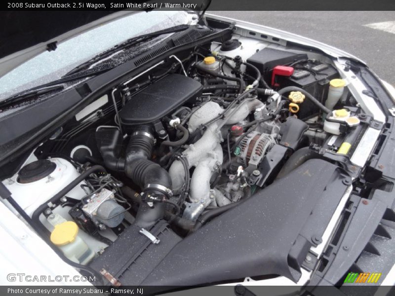 Satin White Pearl / Warm Ivory 2008 Subaru Outback 2.5i Wagon