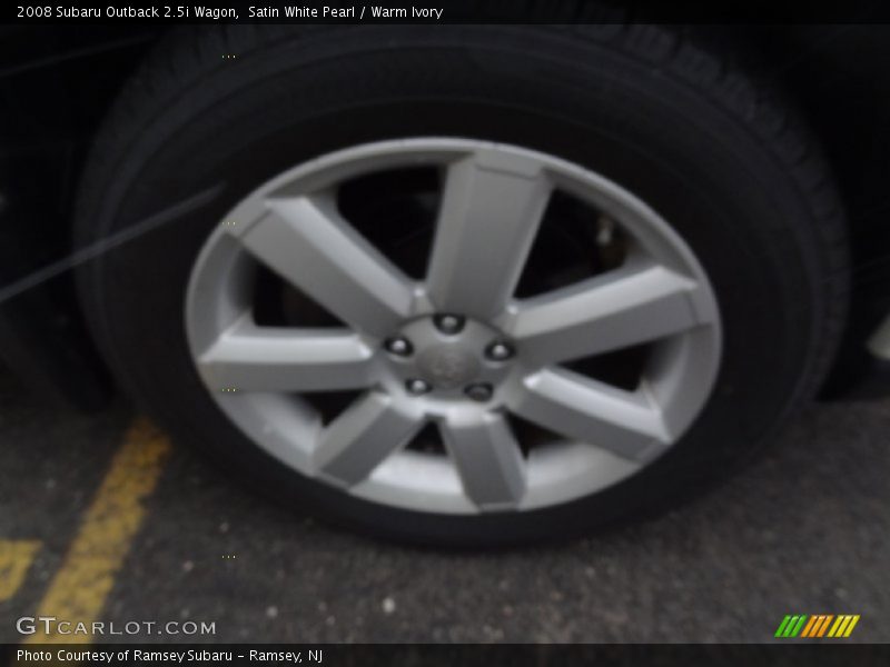 Satin White Pearl / Warm Ivory 2008 Subaru Outback 2.5i Wagon