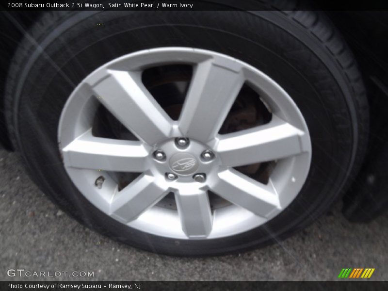 Satin White Pearl / Warm Ivory 2008 Subaru Outback 2.5i Wagon