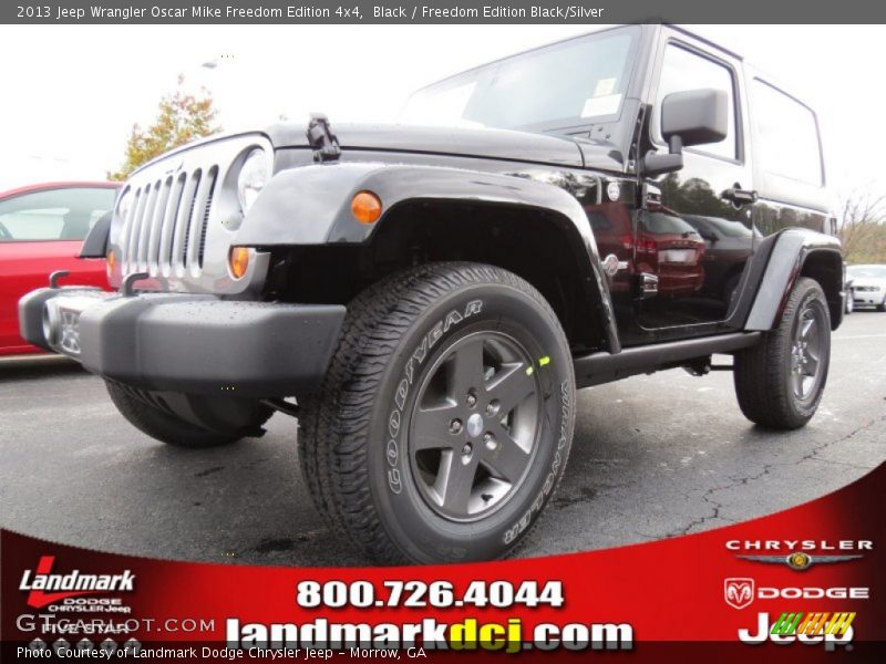 Black / Freedom Edition Black/Silver 2013 Jeep Wrangler Oscar Mike Freedom Edition 4x4