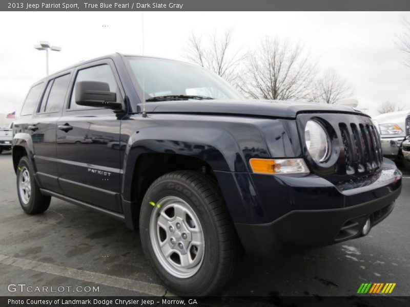 True Blue Pearl / Dark Slate Gray 2013 Jeep Patriot Sport