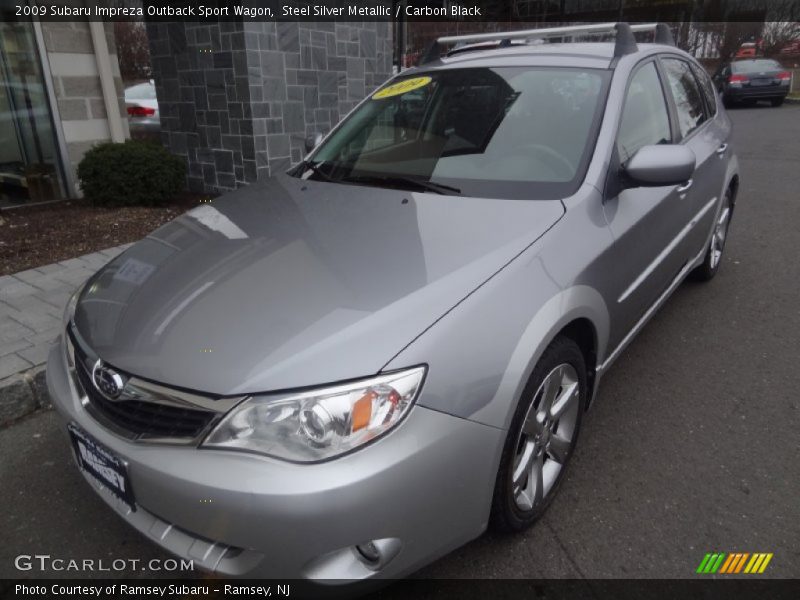 Steel Silver Metallic / Carbon Black 2009 Subaru Impreza Outback Sport Wagon