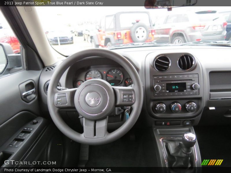 True Blue Pearl / Dark Slate Gray 2013 Jeep Patriot Sport