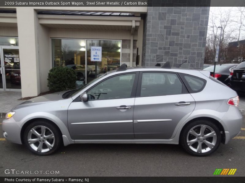 Steel Silver Metallic / Carbon Black 2009 Subaru Impreza Outback Sport Wagon
