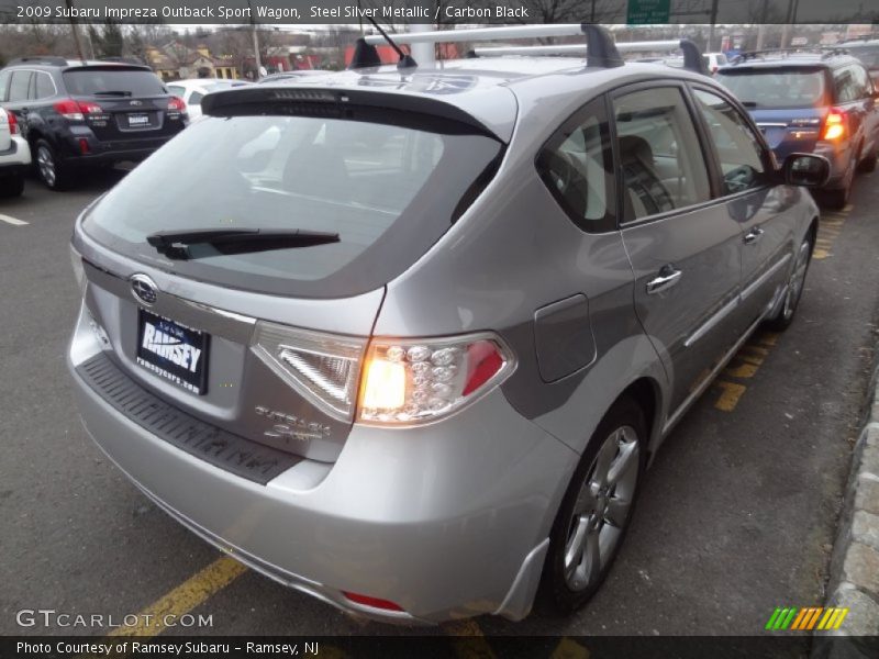 Steel Silver Metallic / Carbon Black 2009 Subaru Impreza Outback Sport Wagon