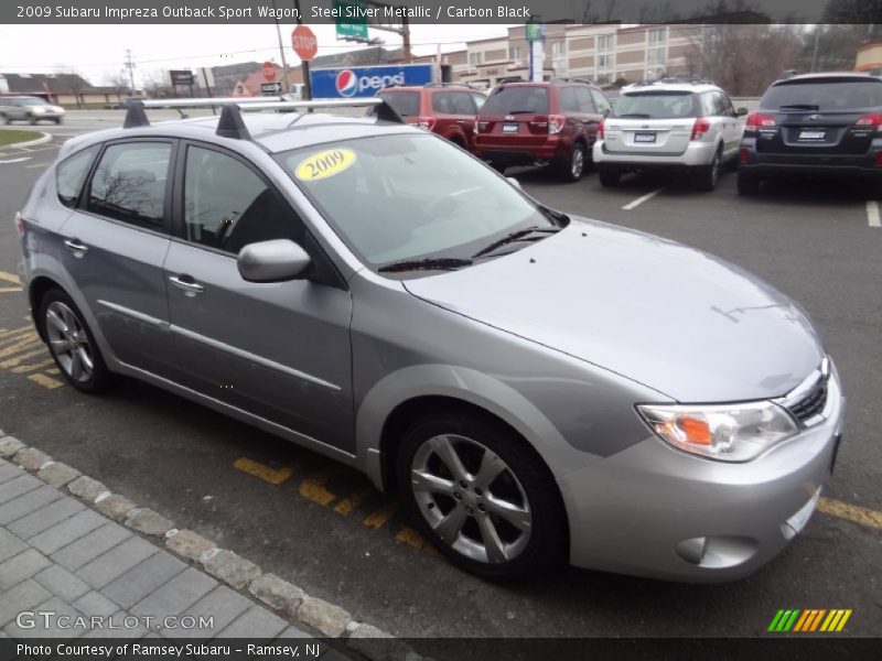 Steel Silver Metallic / Carbon Black 2009 Subaru Impreza Outback Sport Wagon