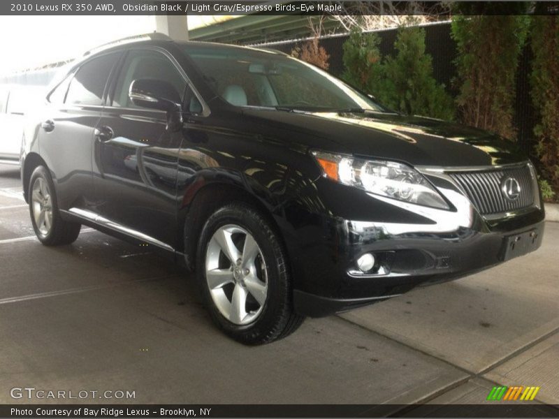 Obsidian Black / Light Gray/Espresso Birds-Eye Maple 2010 Lexus RX 350 AWD
