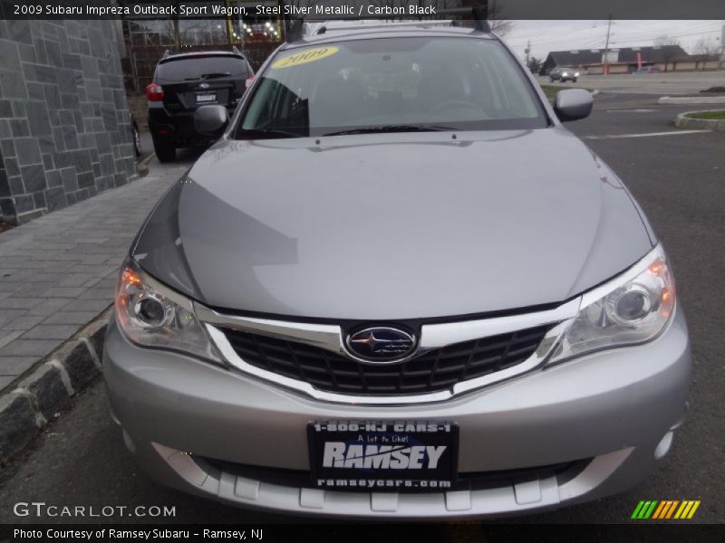 Steel Silver Metallic / Carbon Black 2009 Subaru Impreza Outback Sport Wagon