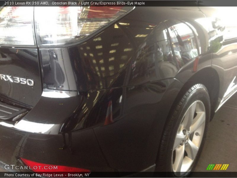 Obsidian Black / Light Gray/Espresso Birds-Eye Maple 2010 Lexus RX 350 AWD
