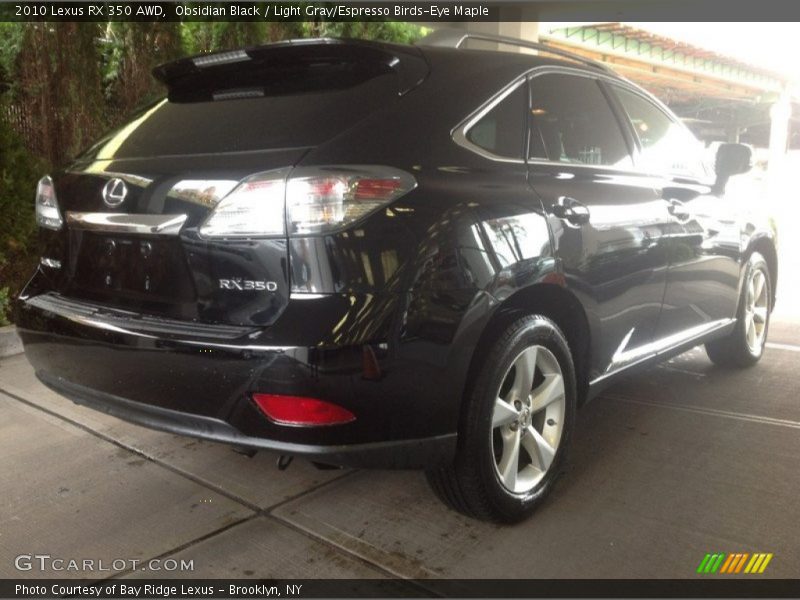 Obsidian Black / Light Gray/Espresso Birds-Eye Maple 2010 Lexus RX 350 AWD