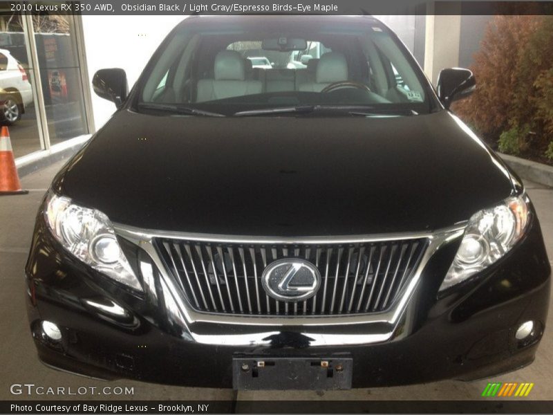 Obsidian Black / Light Gray/Espresso Birds-Eye Maple 2010 Lexus RX 350 AWD