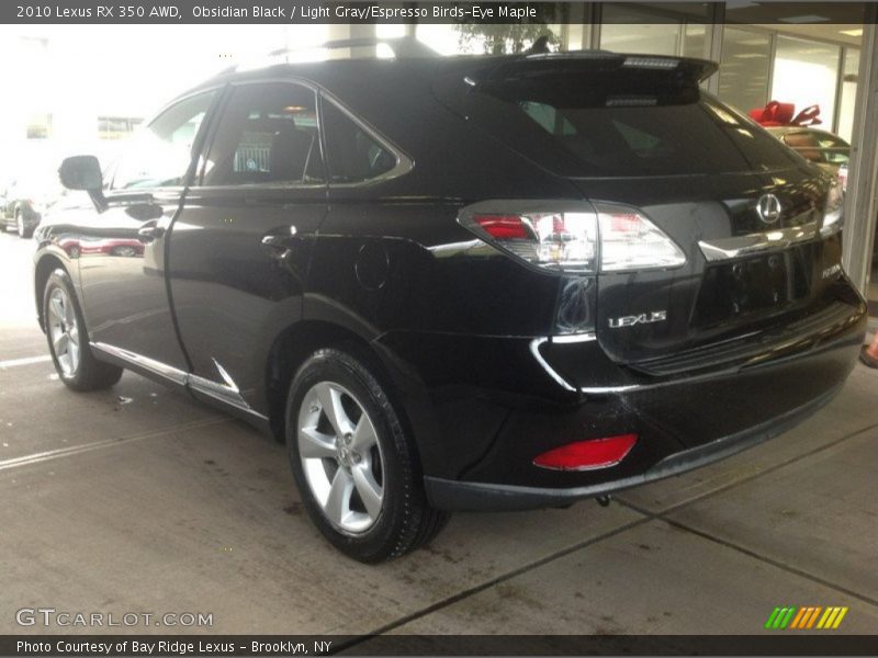 Obsidian Black / Light Gray/Espresso Birds-Eye Maple 2010 Lexus RX 350 AWD