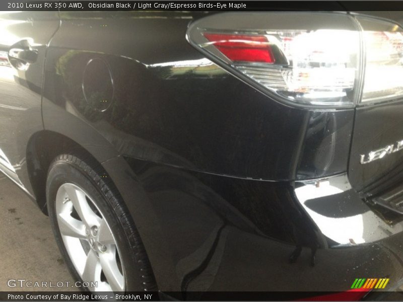 Obsidian Black / Light Gray/Espresso Birds-Eye Maple 2010 Lexus RX 350 AWD