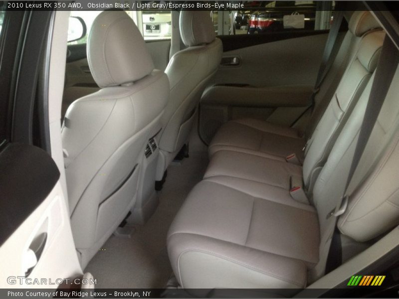Obsidian Black / Light Gray/Espresso Birds-Eye Maple 2010 Lexus RX 350 AWD