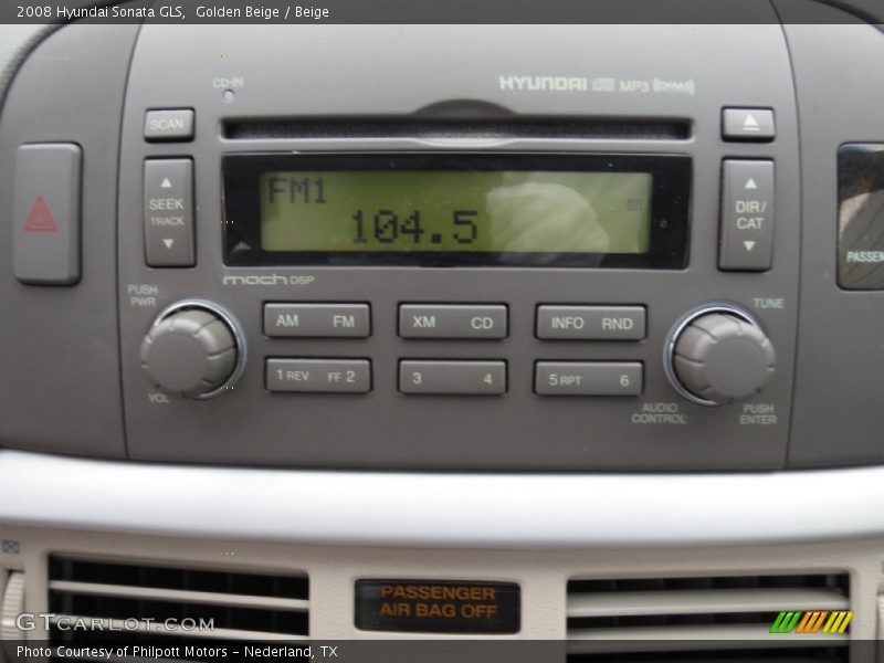 Golden Beige / Beige 2008 Hyundai Sonata GLS