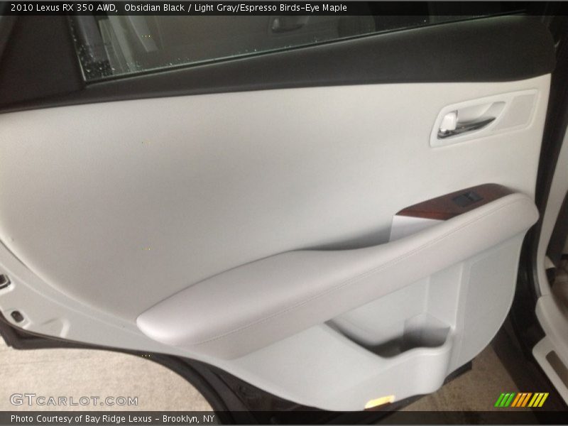 Obsidian Black / Light Gray/Espresso Birds-Eye Maple 2010 Lexus RX 350 AWD